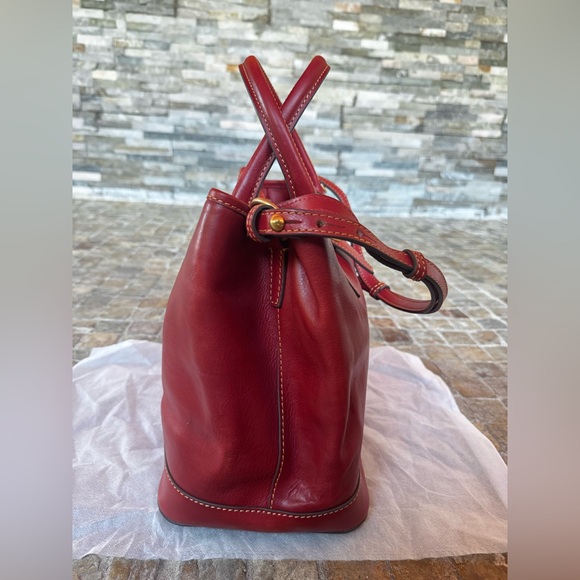 Dooney and bourke red Florentine  Perry satchel - Picture 9 of 15